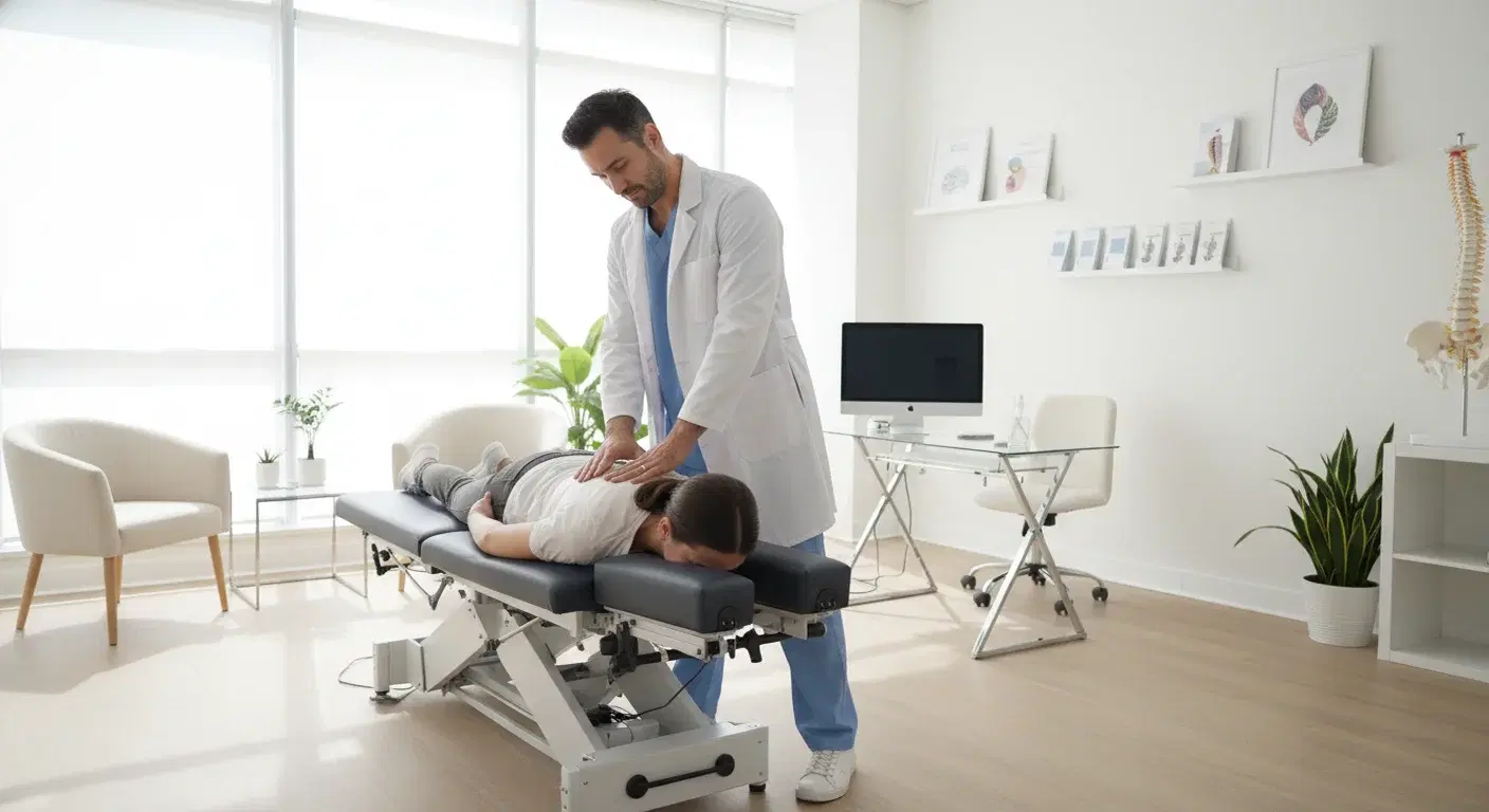 Chiropractor professional at work